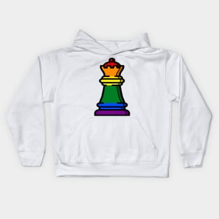 gay pride chess queen Kids Hoodie